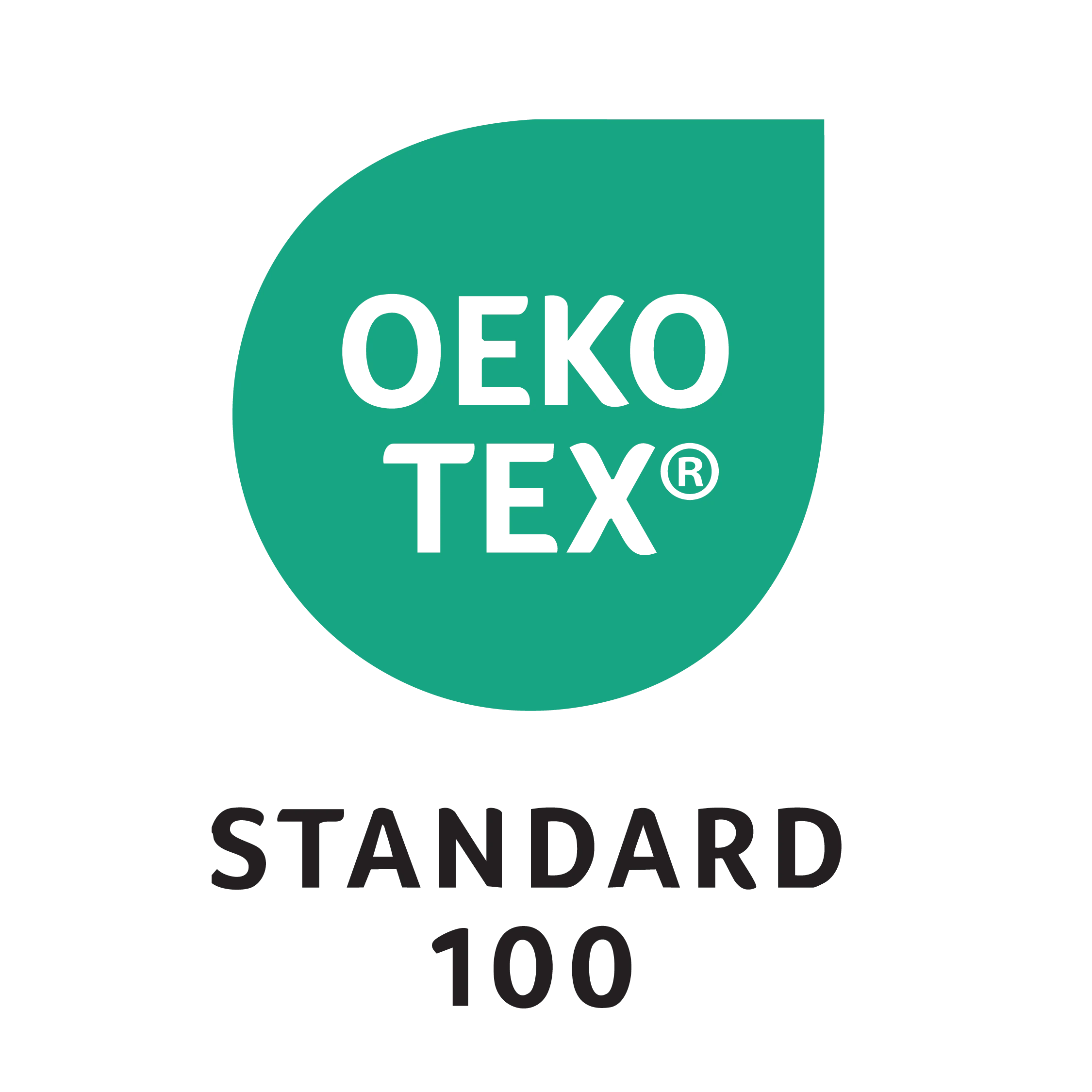 OEKO-TEX Standard 100 logo on a white background